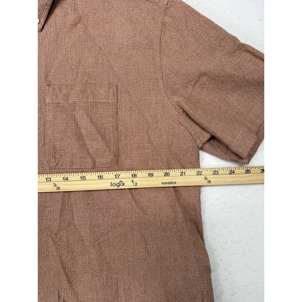 Taylor Stitch Clay Organic Cotton Short Sleeve Button Up Shirt Mens Size 46
